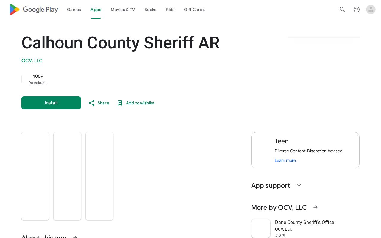 Calhoun County Sheriff app for outstanding warrant contact context