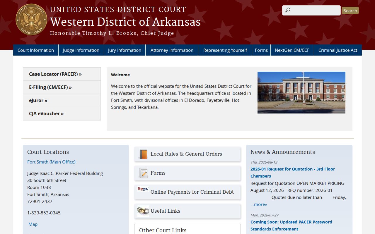 Calhoun County arrest warrant federal court division source