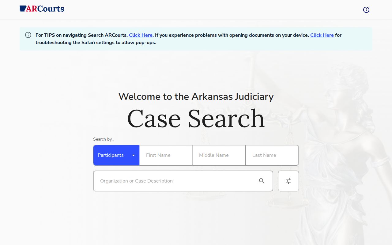 Calhoun County warrant lookup on Search ARCourts